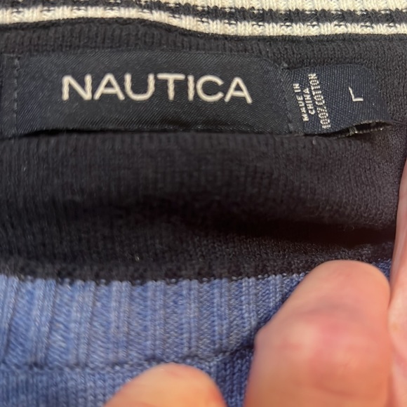 Heather Blue Nautica sweater - Picture 2 of 4